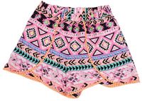 Neonově růžovo-barevné vzorované kraťasy Candy couture
