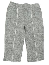 Čierno-biele melírované pletené tepláky River Island