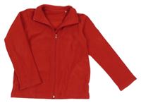 Červená fleecová prepínaci mikina