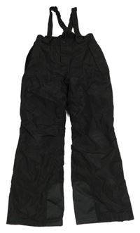 Černé šusťákové funčkní oteplovačky s trakami Crivit