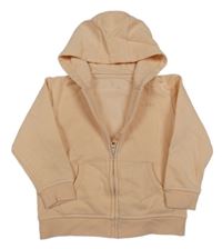 Marhuľová prepínaci mikina s nápisom a kapucňou Dunnes