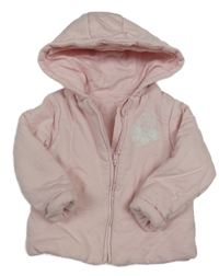 Světlerůžová zateplená propínací mikina s Minnie a kapucí Disney