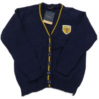 Nové - Tmavomodrý prepínaci sveter s nášivkou