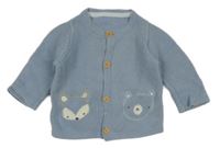 Svetlomodrý prepínaci sveter so zvieratkami