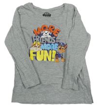 Sivé melírované tričko s Tlapkovou Patrolou