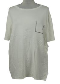 Dámske biele svetrové tričko s kamienkami Milano