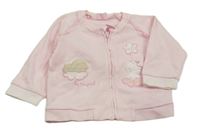 Svetloružová prepínaci mikina so zvieratkami