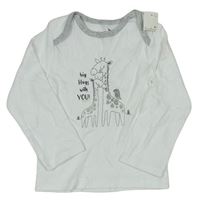 Bíélé tričko s žirafami  M&Co.