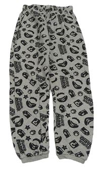 Sivé pyžamové nohavice s obrázky - Super Mário