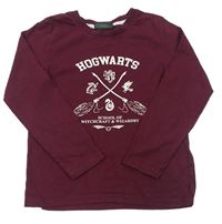 Vínové pyžamové tričko s potiskem - Harry Potter