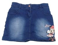 Tmavomodrá rifľová sukňa s Minnie Disney