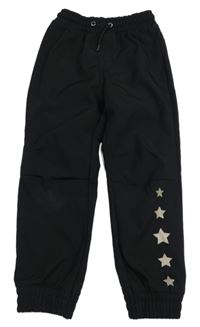 Černé softshellové cuff kalhoty s hvězdami X-mail