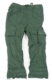 Nové- Khaki plátěné capri kalhoty John Lewis