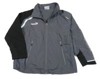 Tmavošedo-čierna šušťáková športová bunda JAKO