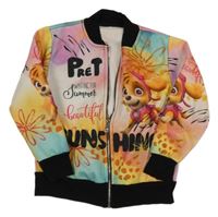 Barevná propínací mikina s nápisy - Tlapková patrola 