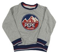 Šedá mikina s nášivkou Pepe Jeans