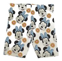 Bílé elastické kraťasy s Minnie Disney