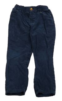 Modré manšestráky s úpletovým pasom H&M