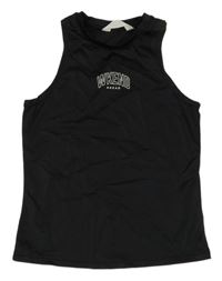 Čierny športový top s nápisom H&M