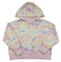 Barevná batikovaná mikina s kapucí Next