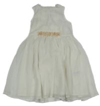 Bílé žoržetové šaty s květy Next