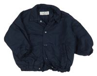 Tmavomodrá šusťáková zateplená bunda H&M