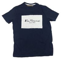 Tmavomodré tričko s logom Ben Sherman