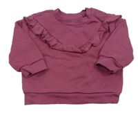 Ružová mikina s volánikmi Primark