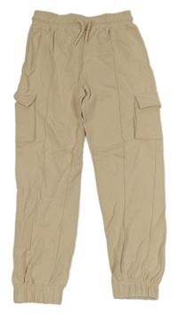 Béžové cargo cuff tepláky 