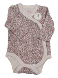 Nové - Svetloružové zavinovací body s kvietkami zn. Next