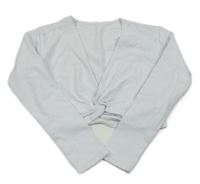 Bílé crop triko s řasením 