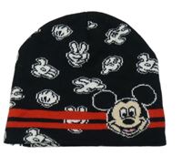 Černá pletená čepice s Mickeym 