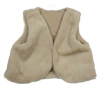 Béžová kožušinová podšitá vesta Topolino