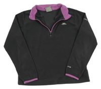 Sivo-ružová funkčná fleecová mikina s logom Trespass