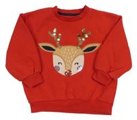 Červená mikina so srnkou Nutmeg