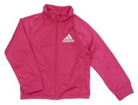 Neonově růžová sportovní funkční propínací mikina Adidas 