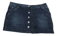 Tmavomodrá riflová propínací sukně Pretty Sille 