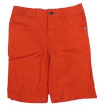 Červené riflové kraťasy Vertbaudet