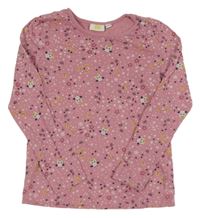 Ružové tričko s kvietkami a sovami Kids