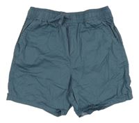 Modrošedé plátenné kraťasy Primark