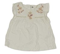 Biela tunika s kvietkami C&A