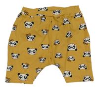 Pískové bavlněné kraťasy s pandami