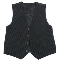 Černo-bílá pruhovaná společenská vesta Van Heusen