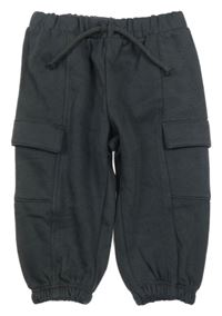 Tmavosivé cargo tepláky H&M