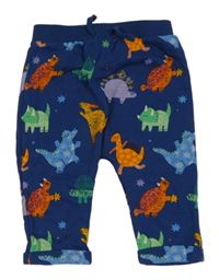 Tmavomodré tepláky s dinosaury TU 