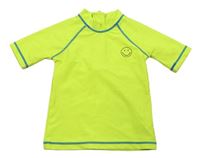 Neónově zelené UV tričko so smajlíkom Matalan