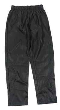 Čierne paper bag koženkové nohavice JEFF&CO