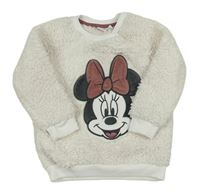 Smotanová huňatá mikina s Minnie zn. Disney