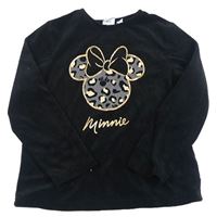 Čierna plyšová mikina s Minnie PRIMARK