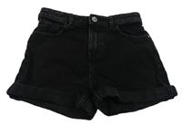 Čierne mom rifľové kraťasy Denim Co.